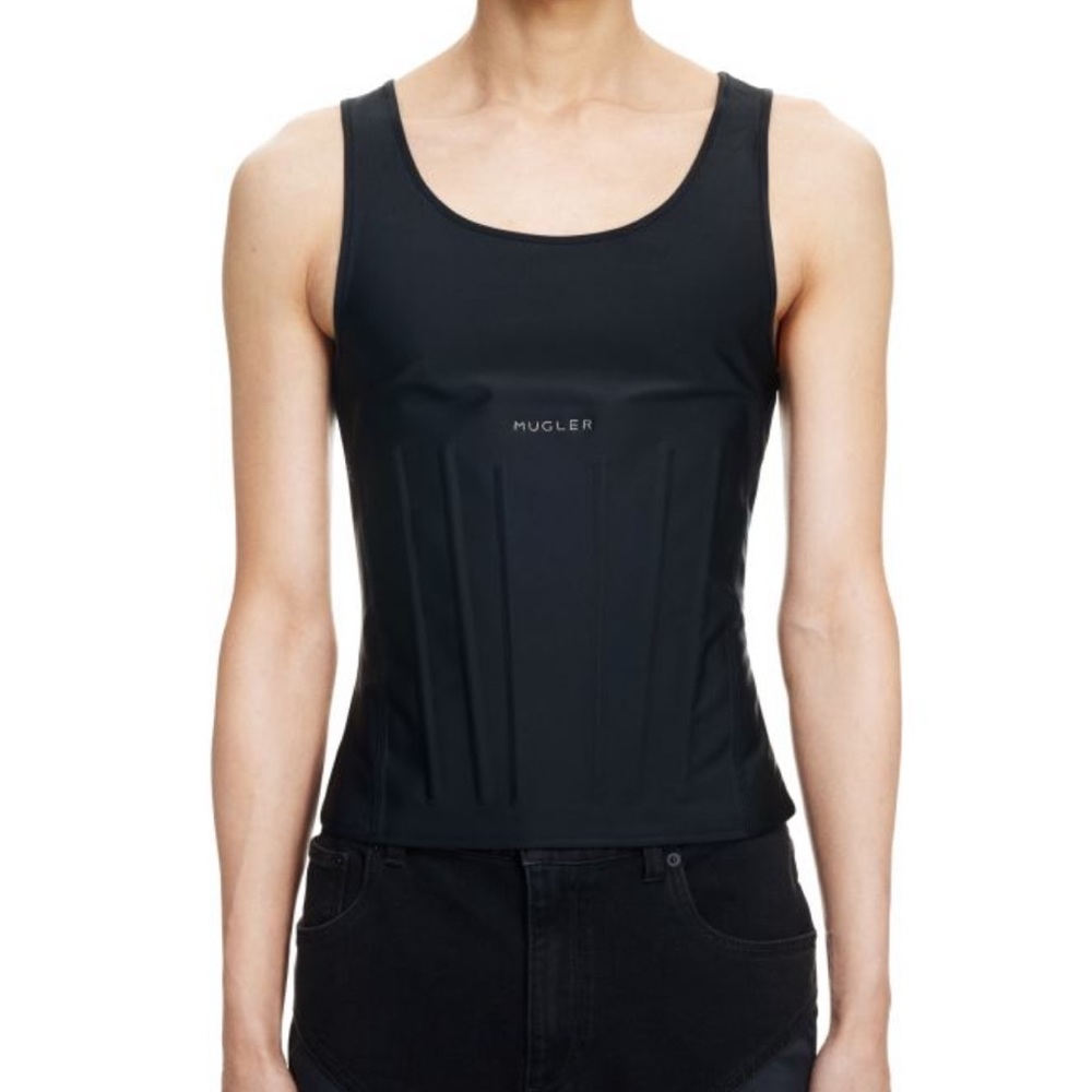H&M Mugler  Corset-waist Tank Top